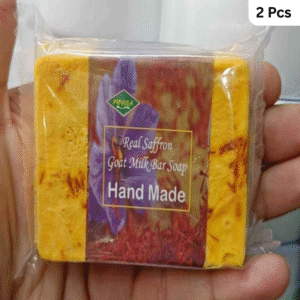 Real Saffron Goat Milk Bar Soap (Hand Made) - 2 Pcs Combo