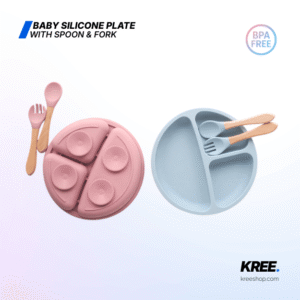 Baby Silicone Plate with Spoon & Fork