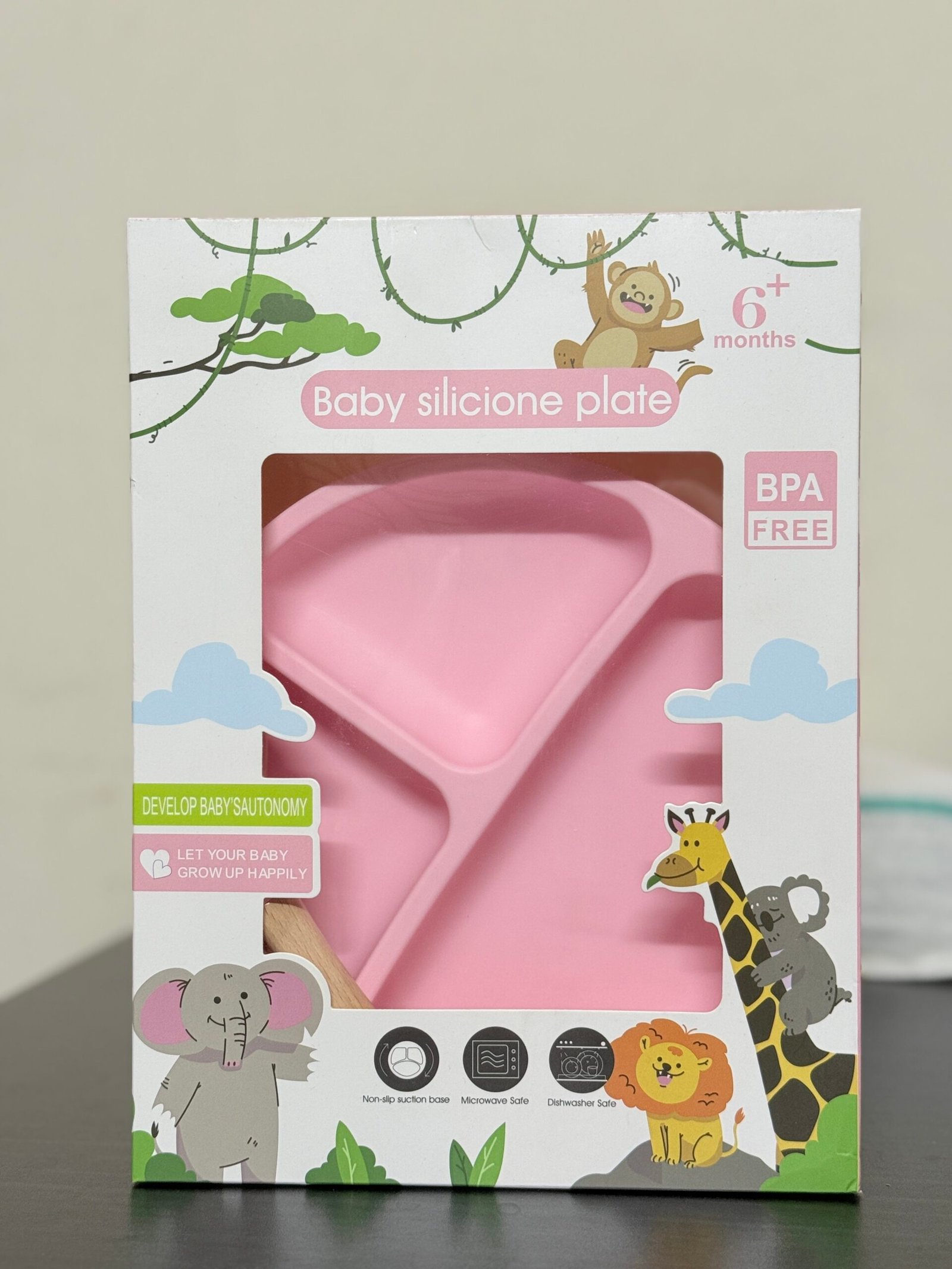 Baby Silicone Plate with Spoon & Fork 1