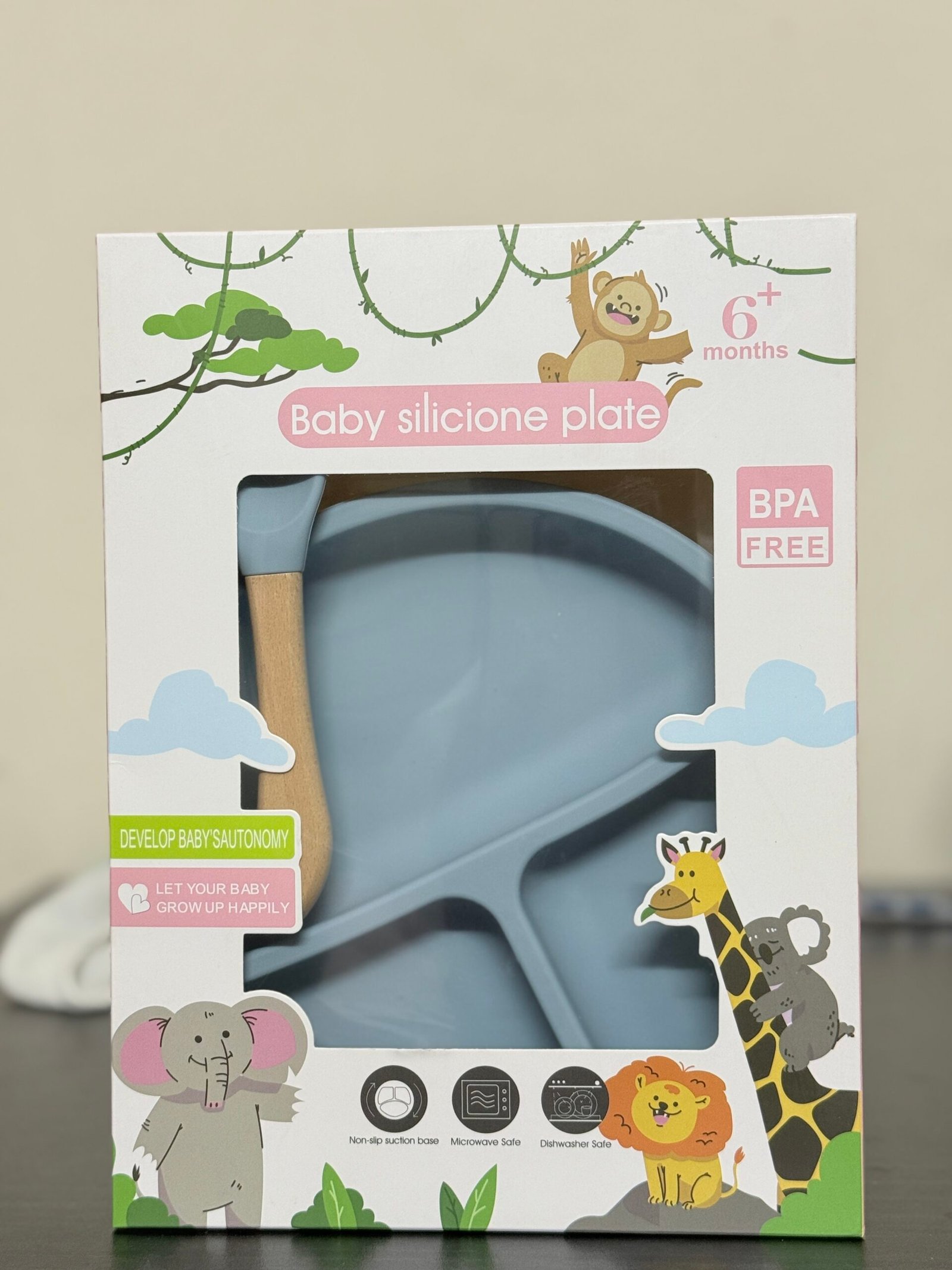 Baby Silicone Plate with Spoon & Fork 2